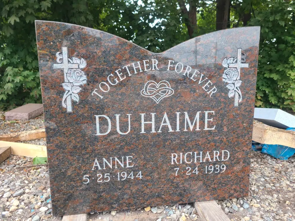 Granite Headstone for Grave hand-carved by Tombstone Shop in NJ — image 2