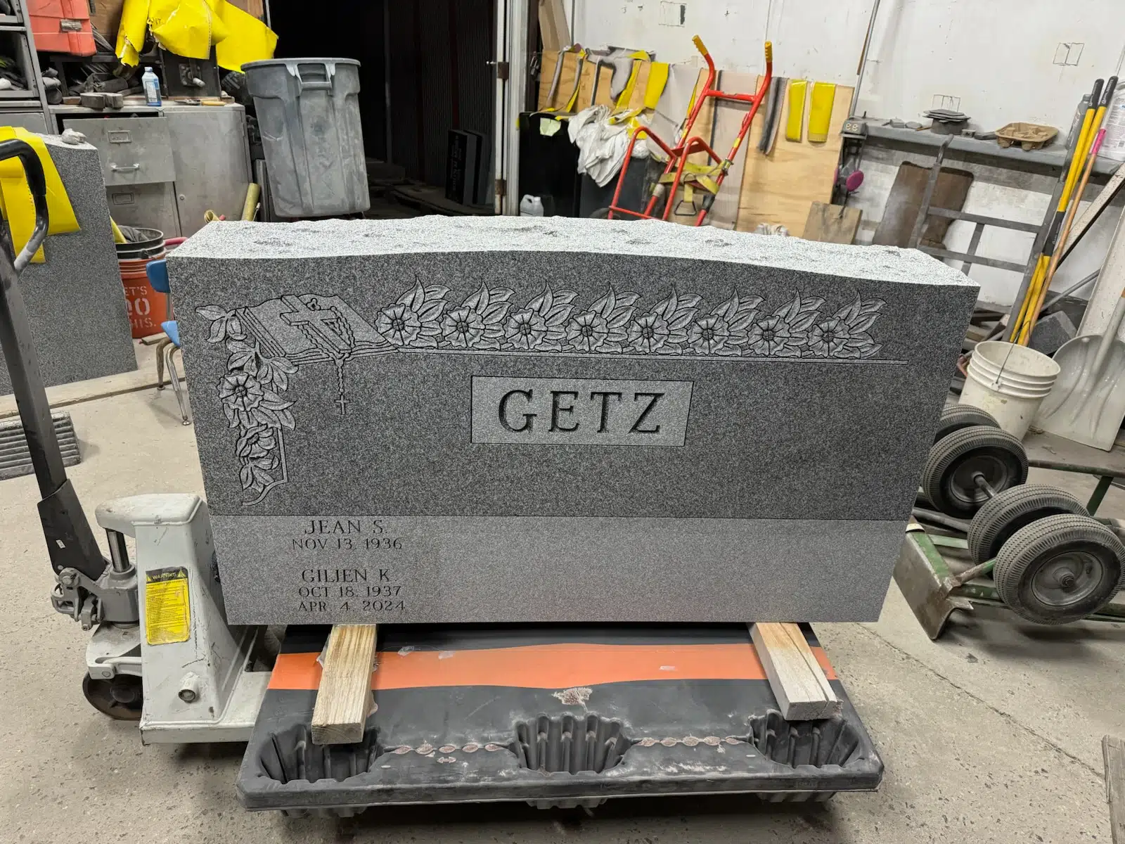 Granite Headstone for Grave hand-carved by Tombstone Shop in NJ — image 5