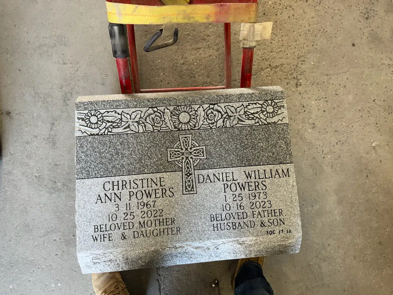 Granite Headstone for Grave hand-carved by Tombstone Shop in NJ — image 2