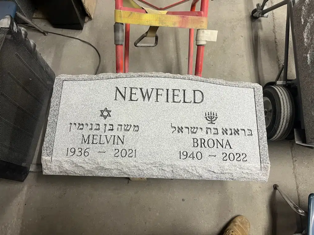 Granite Headstone for Grave hand-carved by Tombstone Shop in NJ — image 3