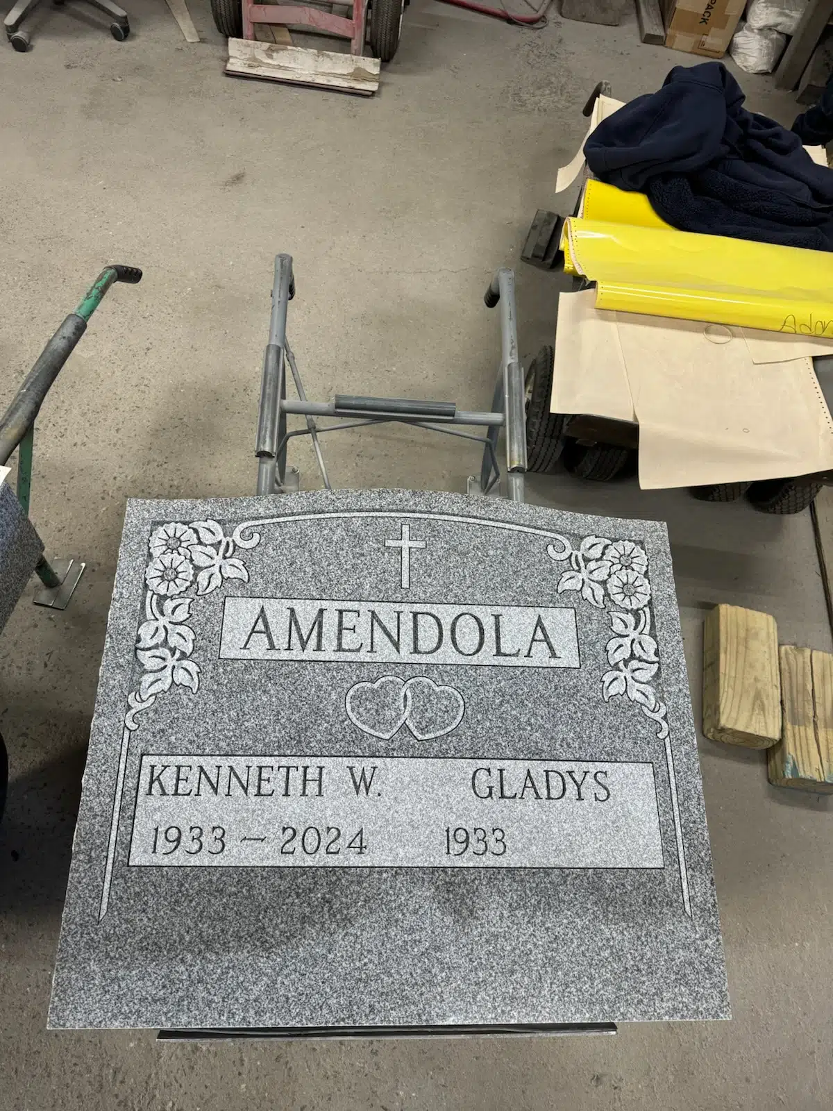 Granite Headstone for Grave hand-carved by Tombstone Shop in NJ — image 2
